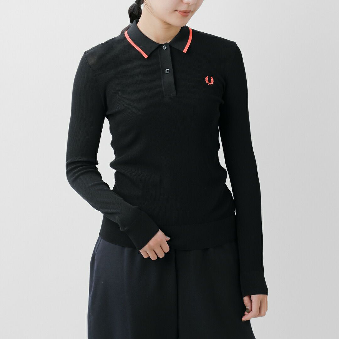 FRED PERRY フレッド ペリー リブ ニット ポロシャツ “RIB KNITTED