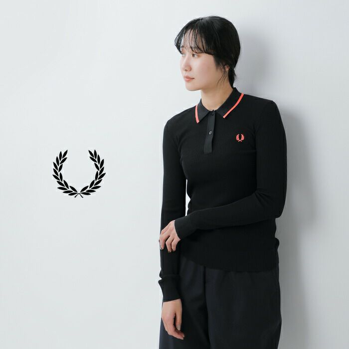 FRED PERRY フレッド ペリー リブ ニット ポロシャツ “RIB KNITTED