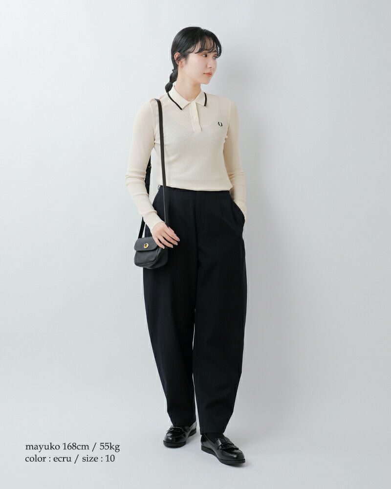FRED PERRY フレッド ペリー リブ ニット ポロシャツ “RIB KNITTED