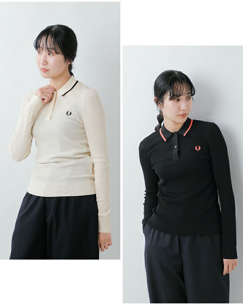 FRED PERRY フレッド ペリー リブ ニット ポロシャツ “RIB KNITTED