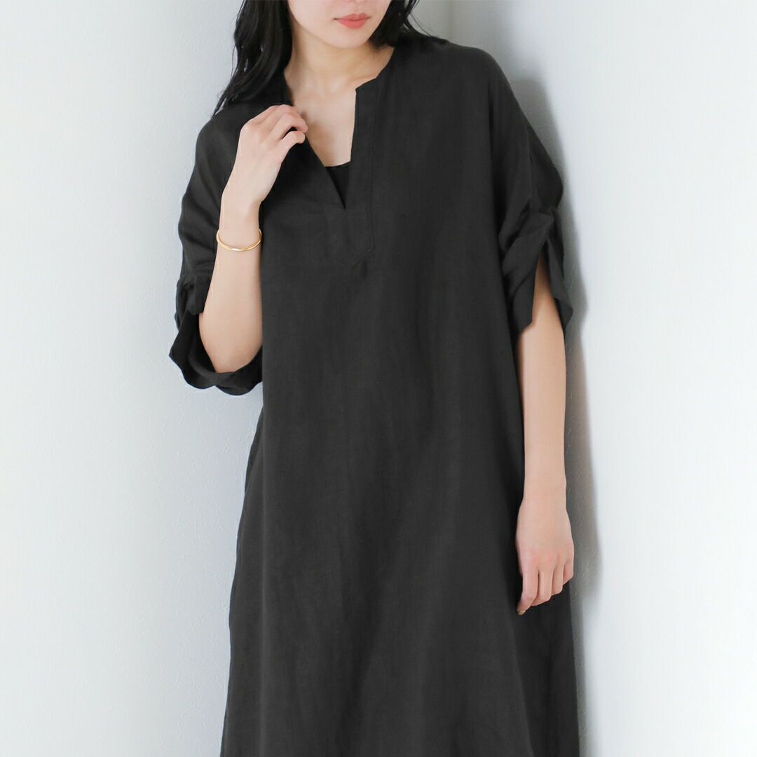 TICCA ティッカ リネン ツイストスリーブ ワンピース tbfs-405