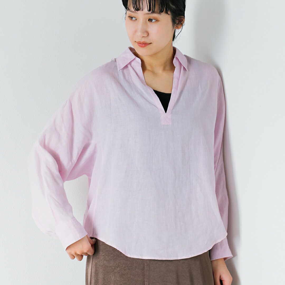 TICCA ティッカ リネン スキッパー シャツ tbfs-408 レディース 2026ss