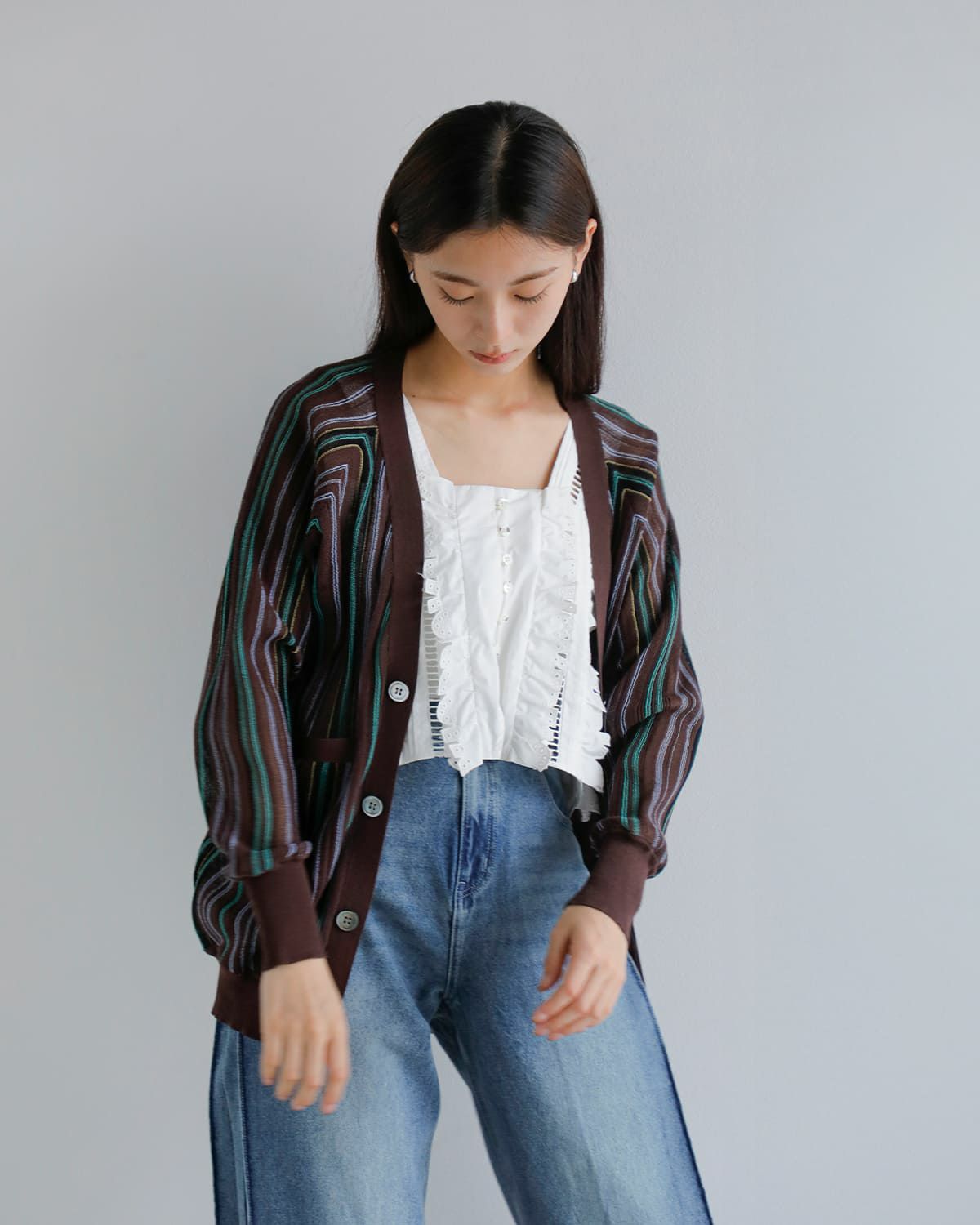 COSMOS WAVEYU プリント　カーディガン COSMOS WAVEYU BUNNY PRINTED CARDIGAN – Remold Lab