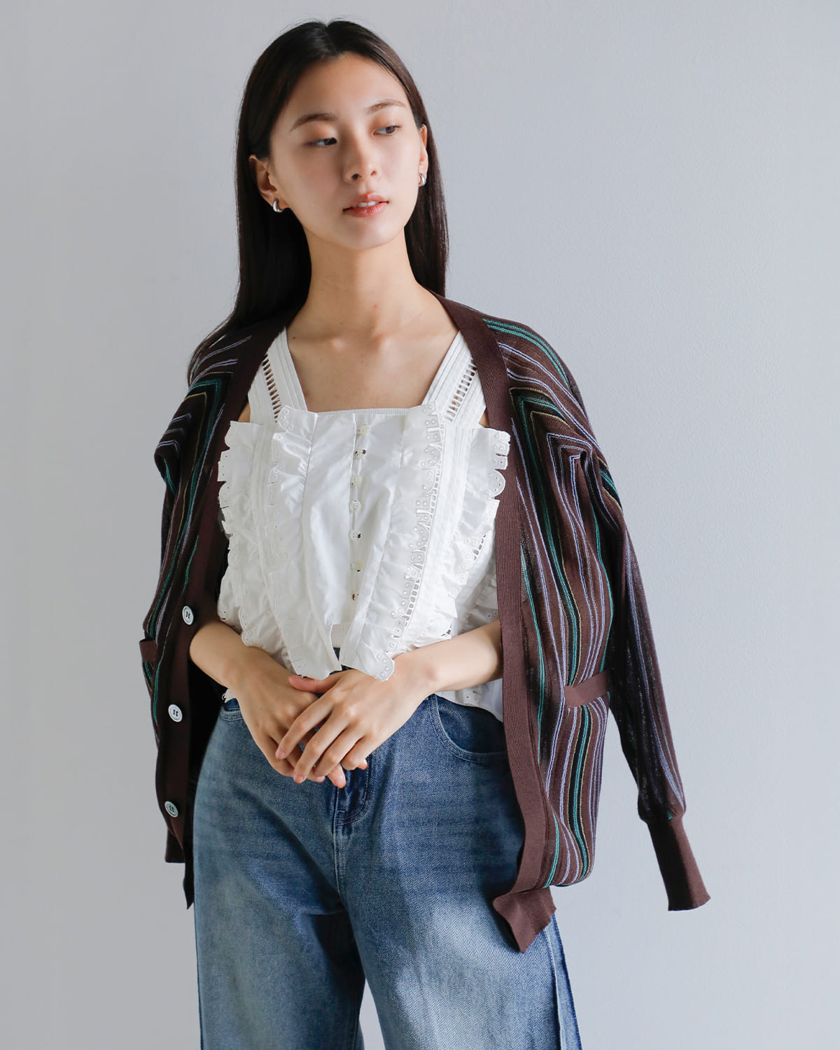 JUN MIKAMI ジュンミカミ コットン カット ラッフル キャミソール 26ss