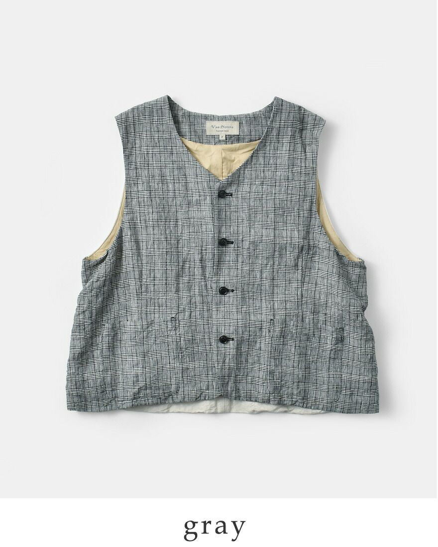 Vlas Blomme ヴラスブラム リネン クラシカル チェック