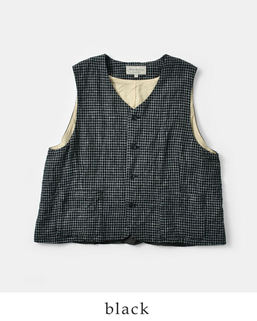 Vlas Blomme ヴラスブラム リネン クラシカル チェック