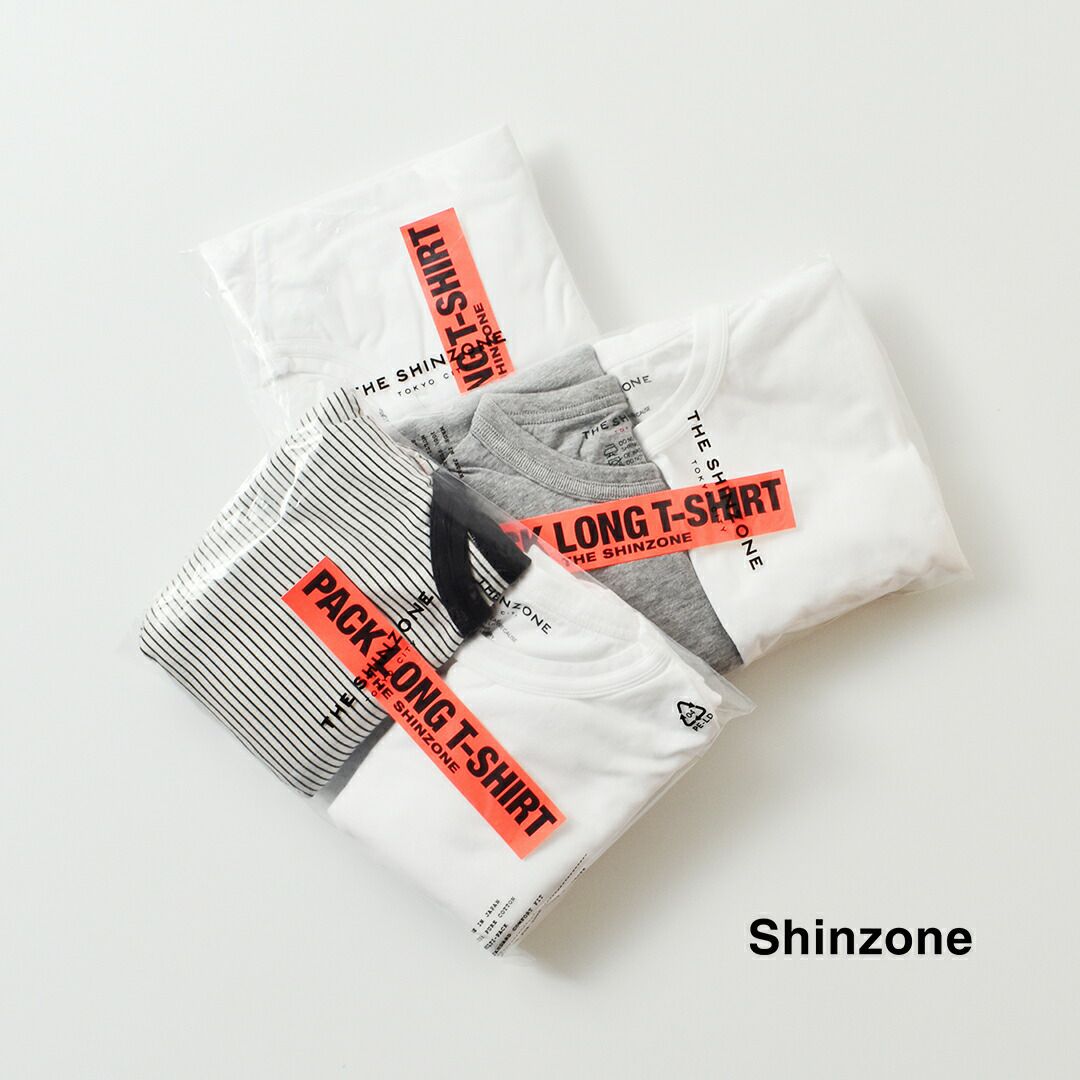 Shinzone シンゾーン コットン パック ロングスリーブ Tシャツ PACK