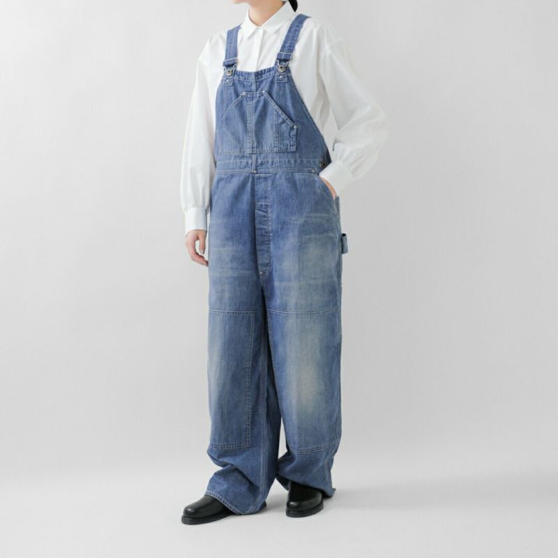 chimala チマラ ダブル幅デニム オーバーオール cs41-wp09 レディース