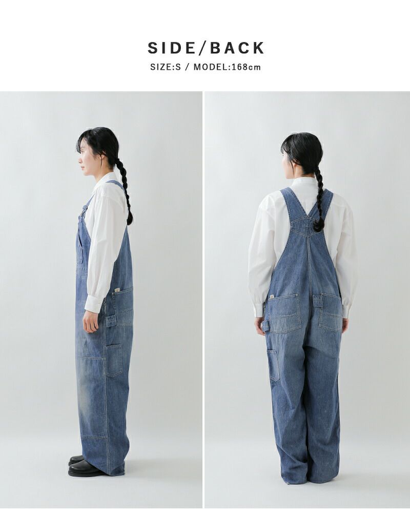 chimala チマラ ダブル幅デニム オーバーオール cs41-wp09 レディース
