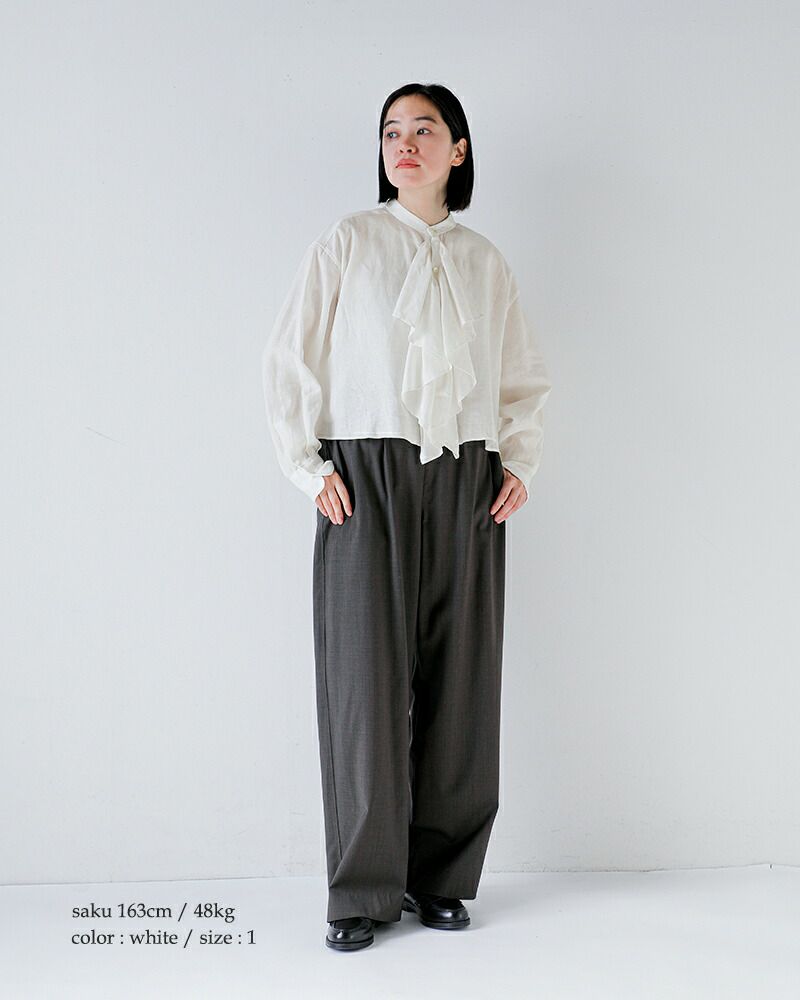 新品HAVERSACK  ドロップショルダーハイスリットシャツ WOMEN 新品HAVERSACK ドロップショルダーハイスリットシャツ WOMEN HAVERSACK