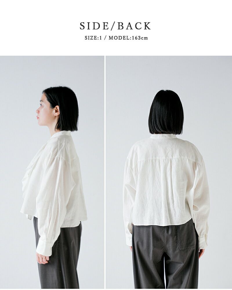 新品HAVERSACK  ドロップショルダーハイスリットシャツ WOMEN 新品HAVERSACK ドロップショルダーハイスリットシャツ WOMEN HAVERSACK