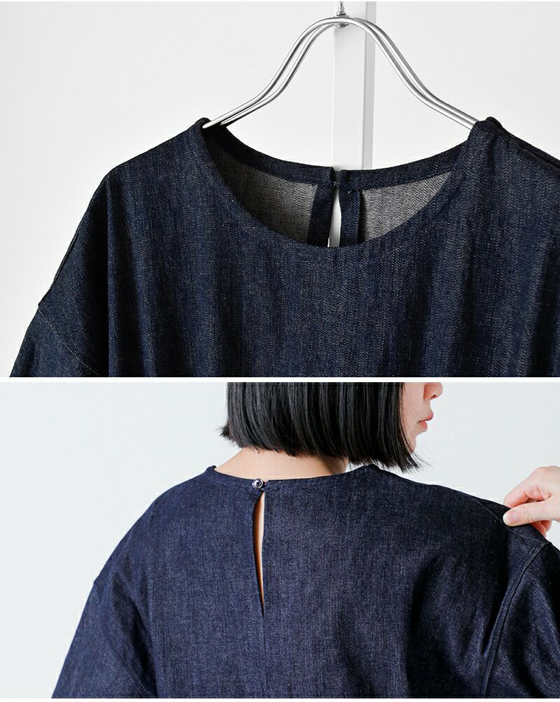 HAVERSACK ハバーサック 8.5ozライトデニム 5分袖 ロングワンピース