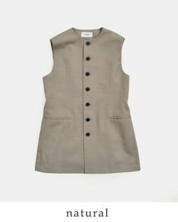 LOEFF ロエフ 高密度 ウール ギャバ シェイプ ベスト 8825-2-000002