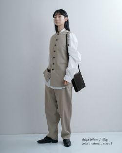 LOEFF ロエフ 高密度 ウール ギャバ シェイプ ベスト 8825-2-000002