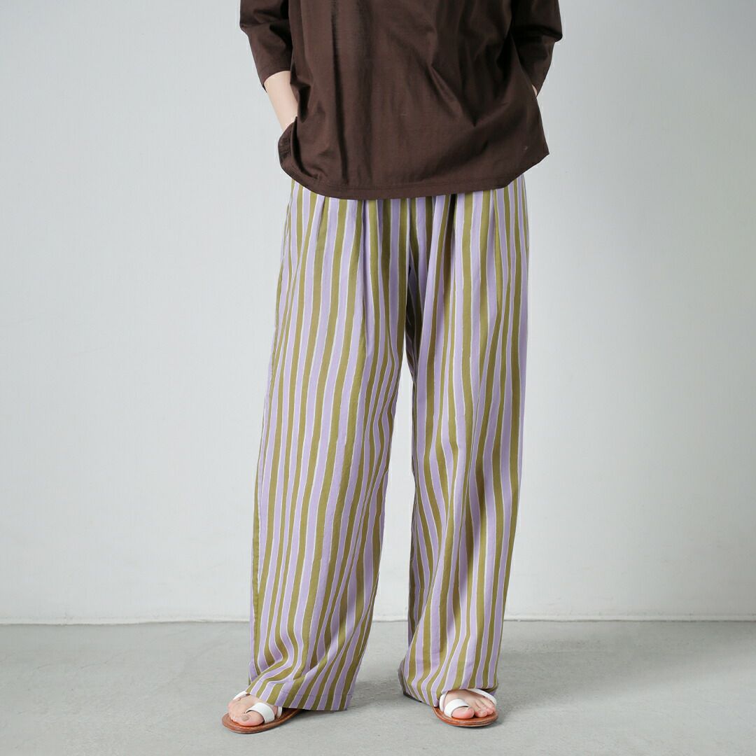 Sara Mallika サラマリカ コットン ウェーブストライプ プリント