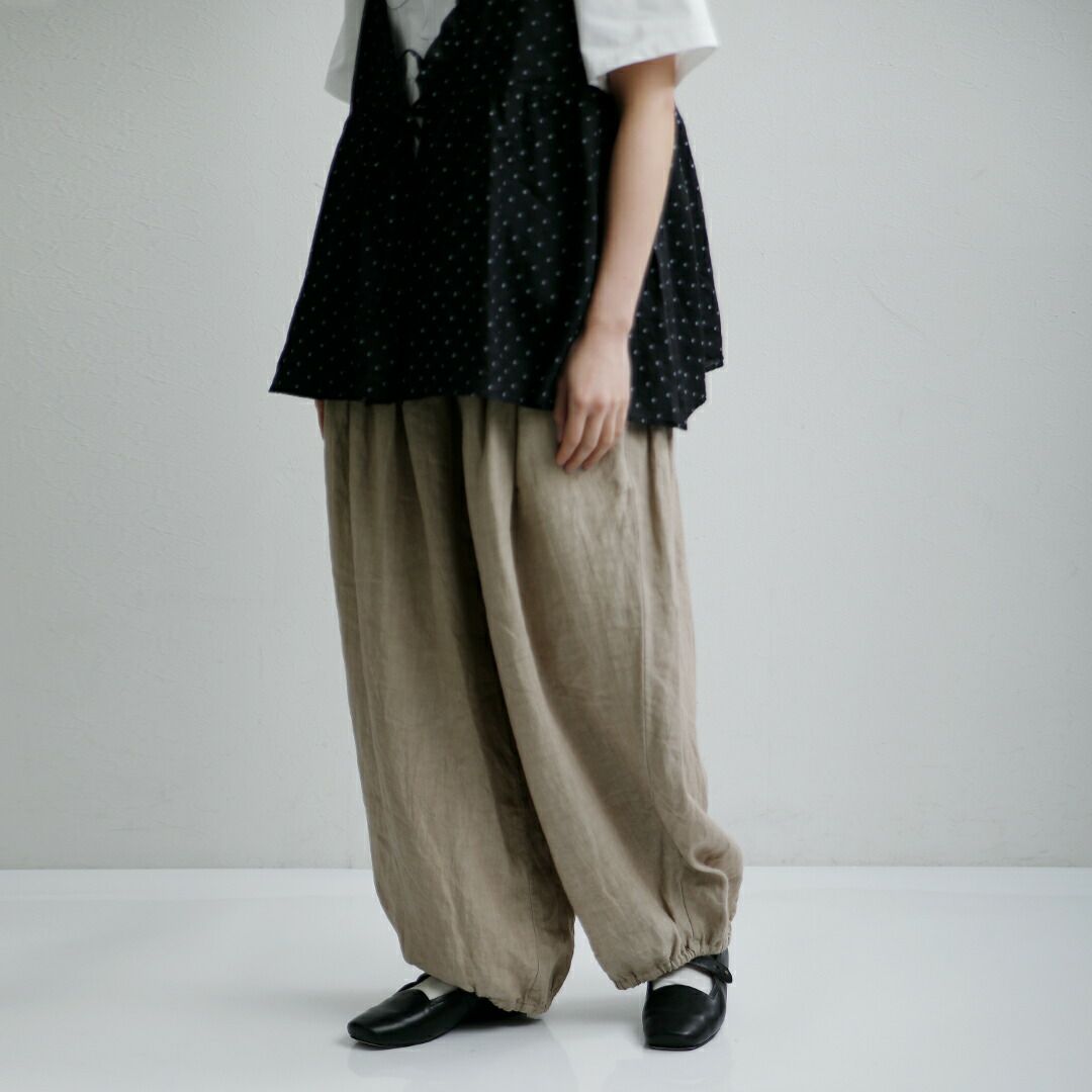 Gauze# ガーゼ リネン テーパードパンツ LINEN ameri PANTS g1164