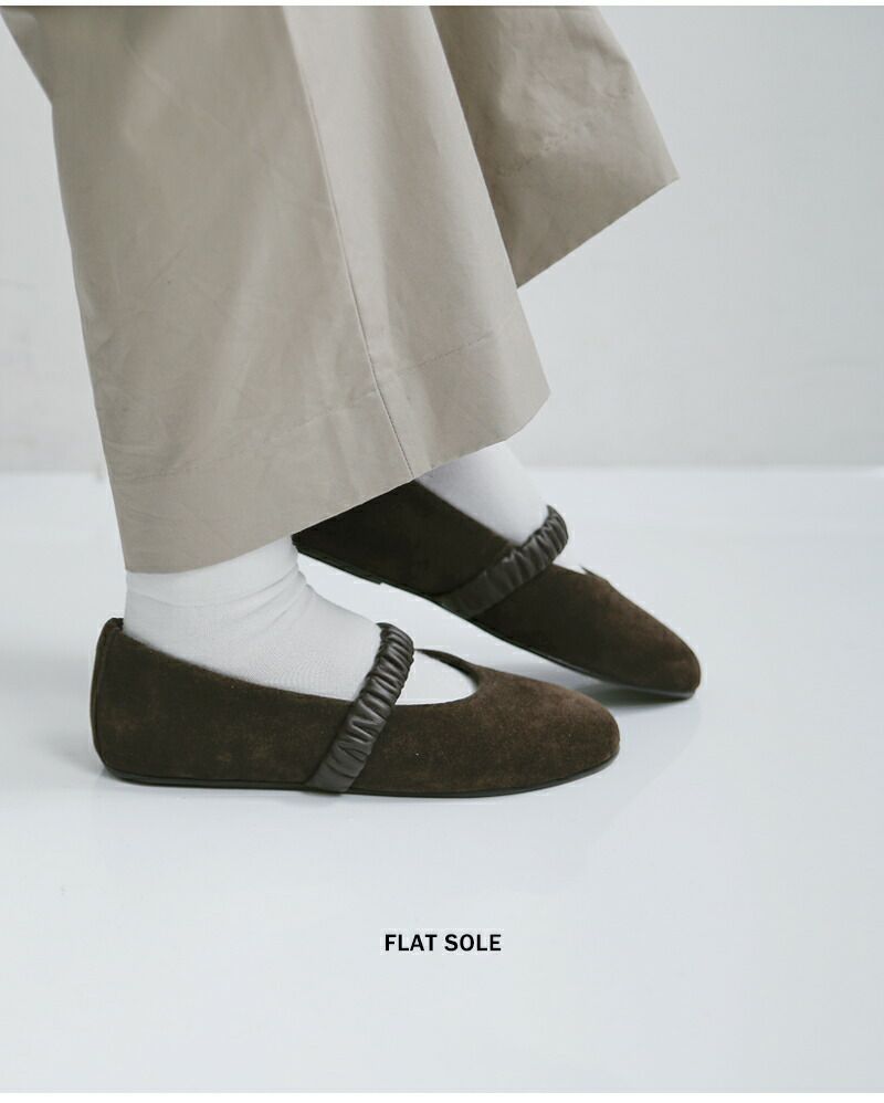 ARTESANOS アルテサノス カウスエードレザー ベルト バレエシューズ