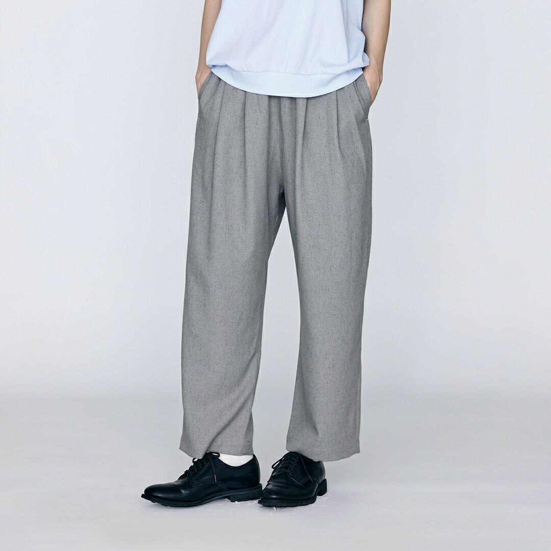 クーポン対象】kelen ケレン リネン混ストレッチ タックデザイン