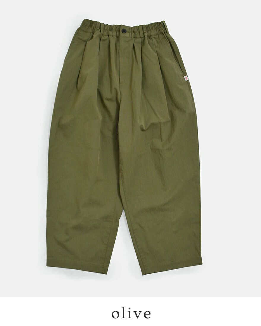 DANTON ダントン コットンギャバジン ウエストギャザー イージーパンツ