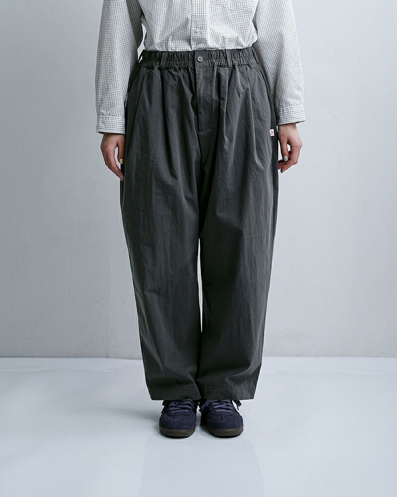 DANTON ダントン コットンギャバジン ウエストギャザー イージーパンツ